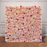 Aliflowers 2D Orange Hydrangea with Red Rose Wall Flower Decor ALFWL048 - Ali Flowers