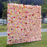 Aliflowers 2D Orange Hydrangea with Red Rose Wall Flower Decor ALFWL048 - Ali Flowers