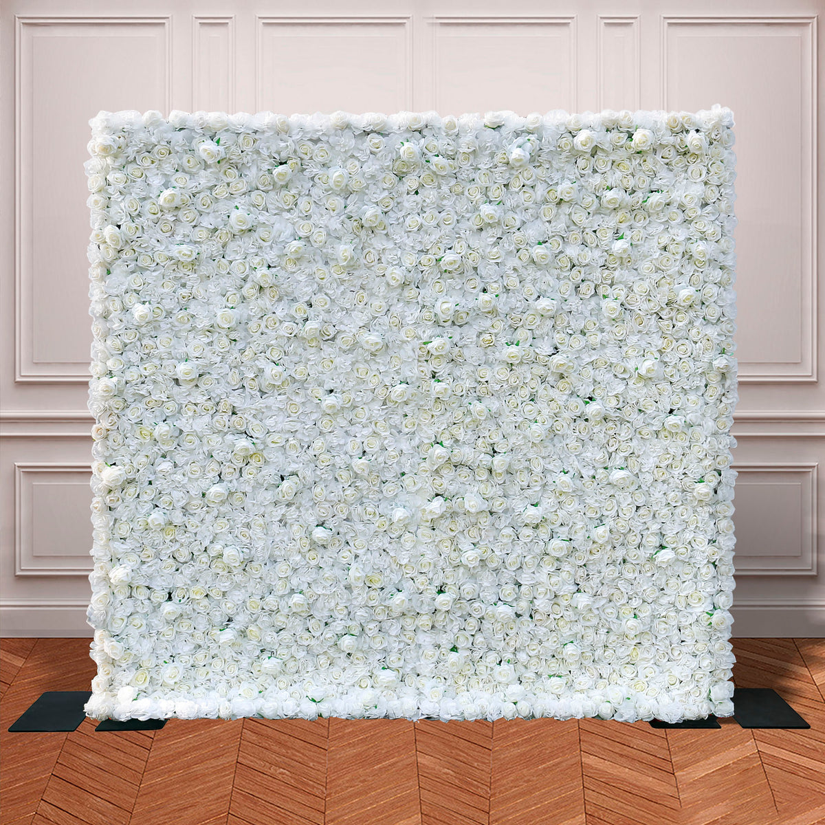 Aliflowers 3D White Pure Rose Flower Wall ALFWL056 - Ali Flowers