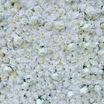 Aliflowers 3D White Pure Rose Flower Wall ALFWL056 - Ali Flowers