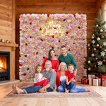 Aliflowers 2D Orange Hydrangea with Red Rose Wall Flower Decor ALFWL048 - Ali Flowers