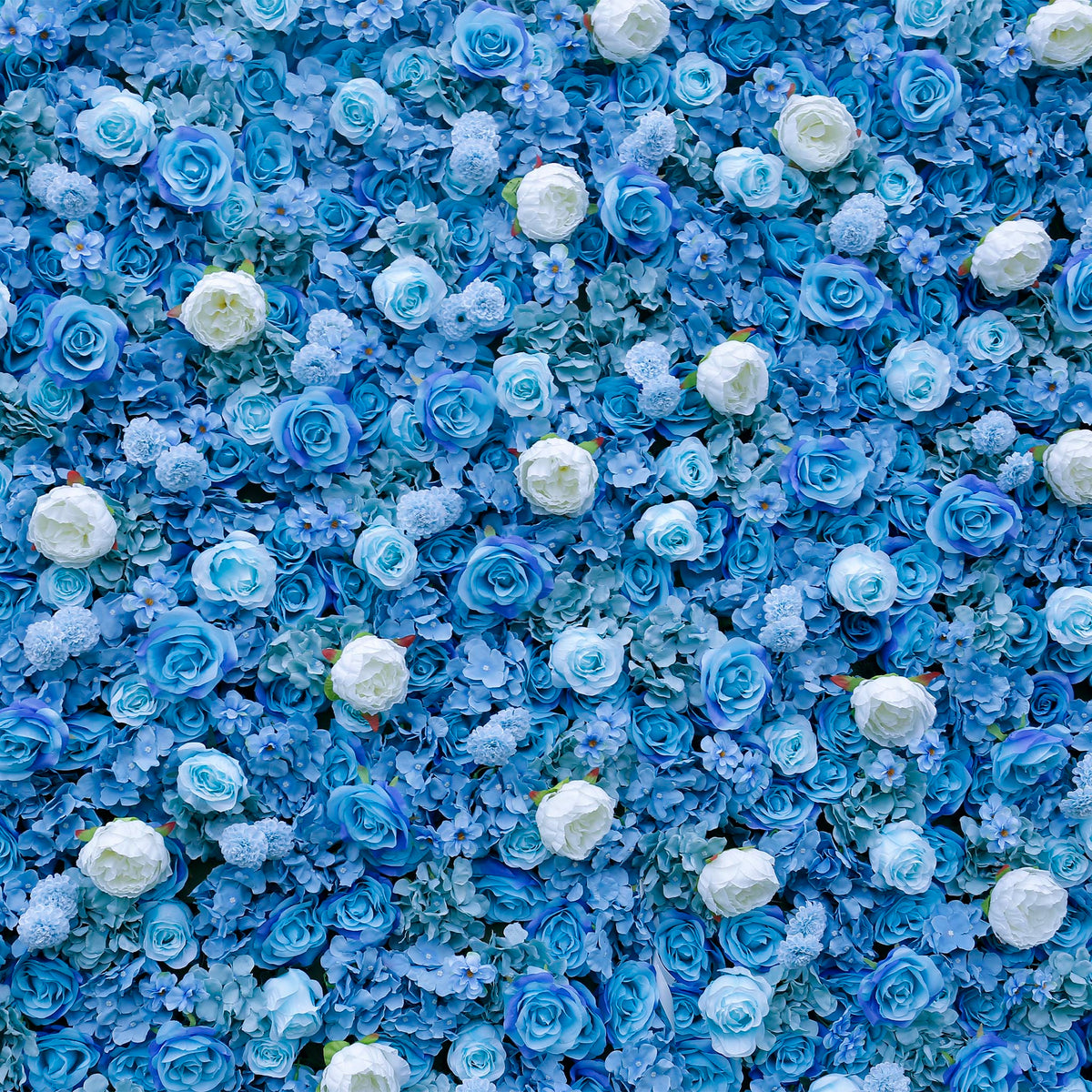 Aliflowers 3D Blue Contrasting Colors floral Wall Backdrop ALFWL042 - Ali Flowers