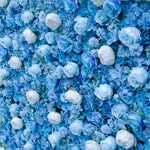 Aliflowers 3D Blue Contrasting Colors floral Wall Backdrop ALFWL042 - Ali Flowers