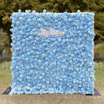Aliflowers Blue Rose with Baby Breath Artificial Flower Wall Decor ALFWL095 - Ali Flowers
