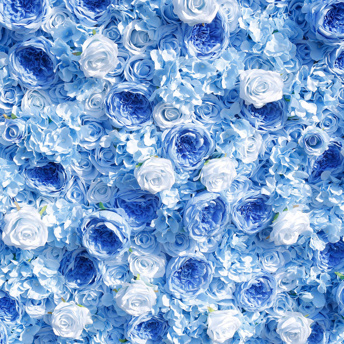 Wedding Backdrop Decor 3D Blue Peony with Hydrangea ALFWL036 - Ali Flowers