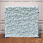 Pure White Hydrangea with rose artificial flowers for wedding backdrop decor ALFWL031 - Ali Flowers