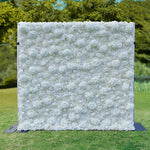 Pure White Hydrangea with rose artificial flowers for wedding backdrop decor ALFWL031 - Ali Flowers