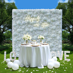 Pure White Hydrangea with rose artificial flowers for wedding backdrop decor ALFWL031 - Ali Flowers
