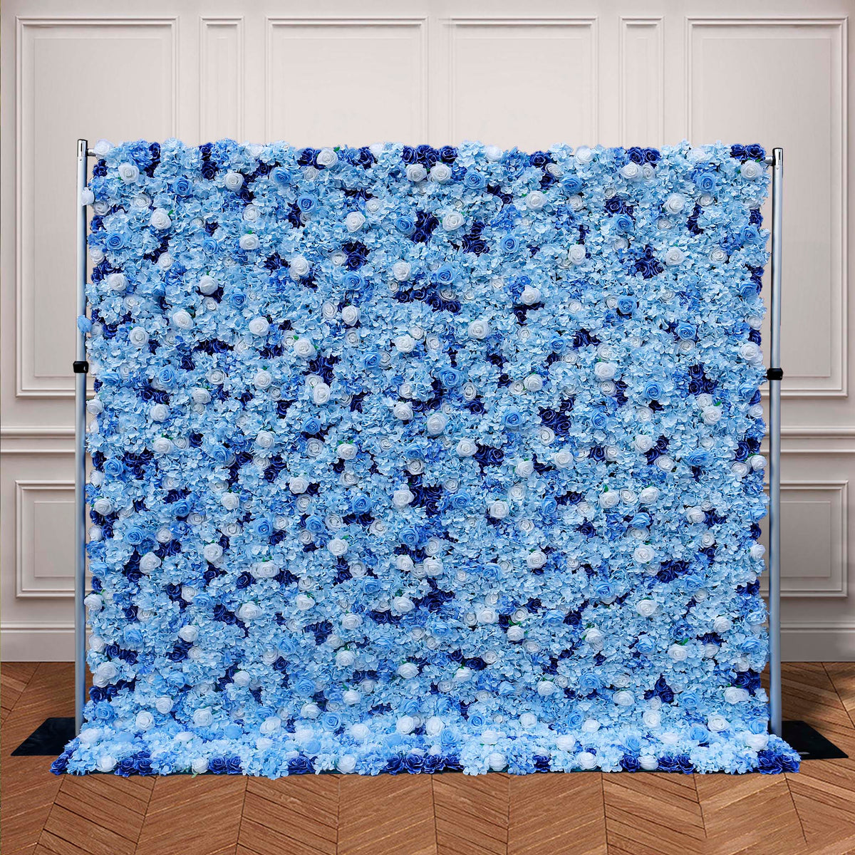 Aliflowers 3D Light Blue Silk Flower Wall Wedding Backdrop Hanging Decor ALFWL070 - Ali Flowers