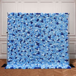 Aliflowers 3D Light Blue Silk Flower Wall Wedding Backdrop Hanging Decor ALFWL070 - Ali Flowers