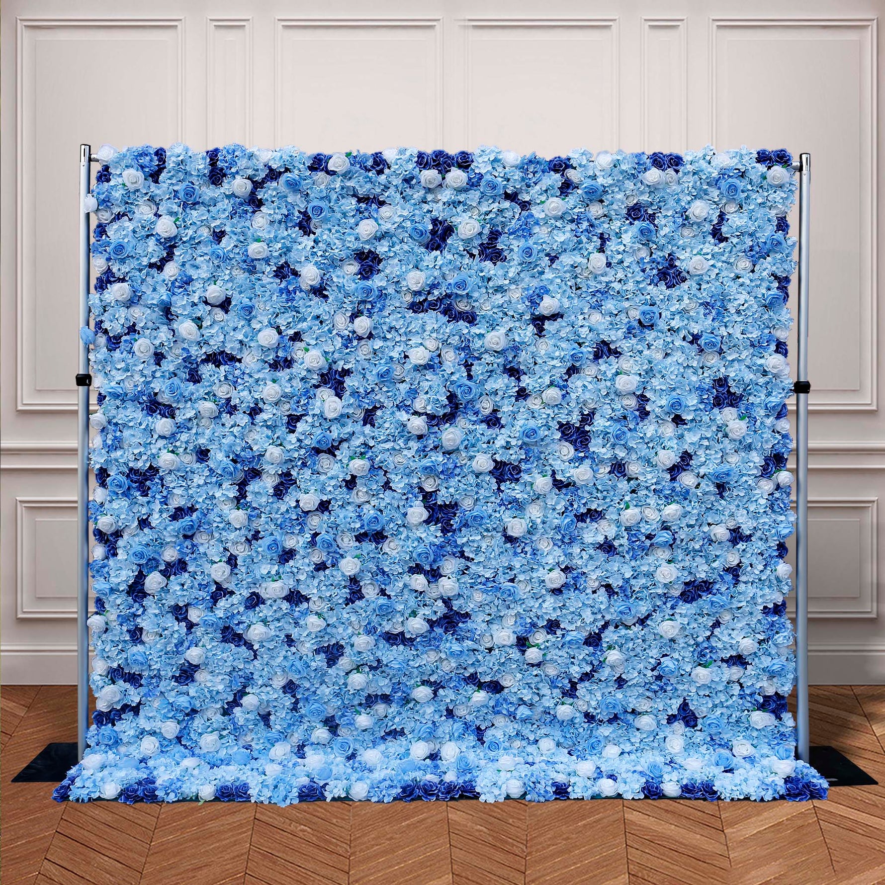 Aliflowers 3D Light Blue Silk Flower Wall Wedding Backdrop Hanging Decor ALFWL070 - Ali Flowers