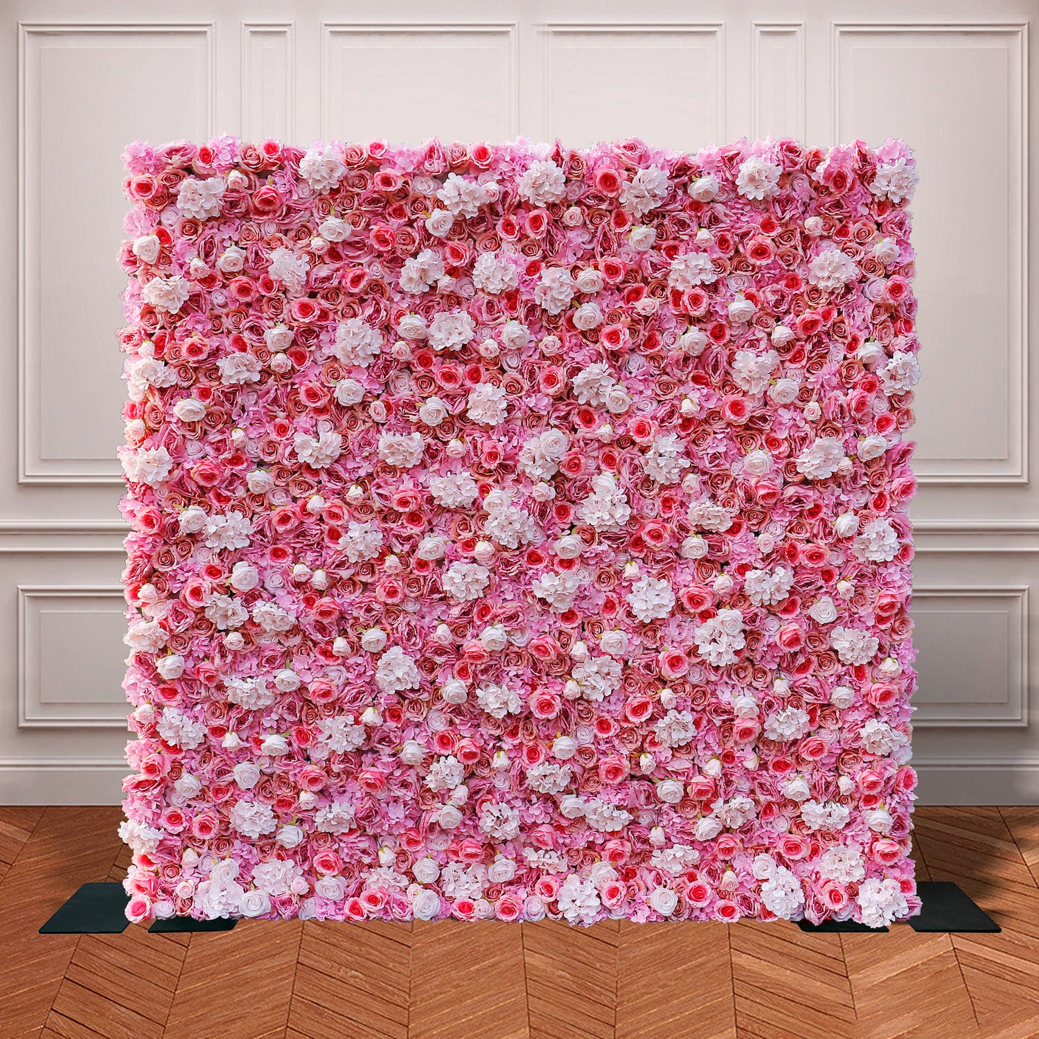 Aliflowers 3D Pink White Peony Hydrangea Flower Wall ALFWL057 - Ali Flowers