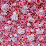 Aliflowers 3D Pink White Peony Hydrangea Flower Wall ALFWL057 - Ali Flowers