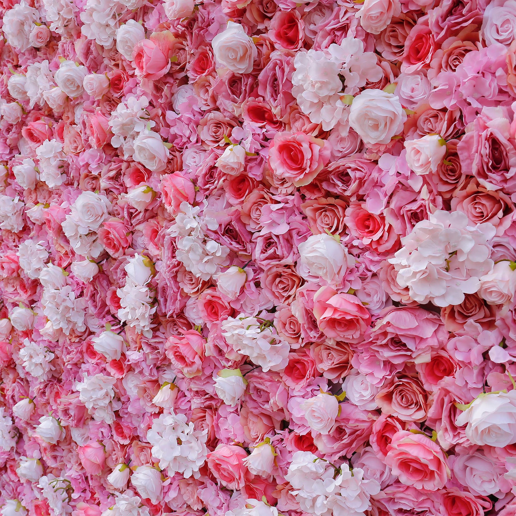 Aliflowers 3D Pink White Peony Hydrangea Flower Wall ALFWL057 - Ali Flowers