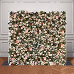 Aliflowers 3D White Rose with Anthurium Wedding Artificial Floral Wall ALFWL093 - Ali Flowers