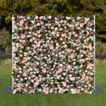 Aliflowers 3D White Rose with Anthurium Wedding Artificial Floral Wall ALFWL093 - Ali Flowers