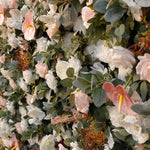 Aliflowers 3D White Rose with Anthurium Wedding Artificial Floral Wall ALFWL093 - Ali Flowers