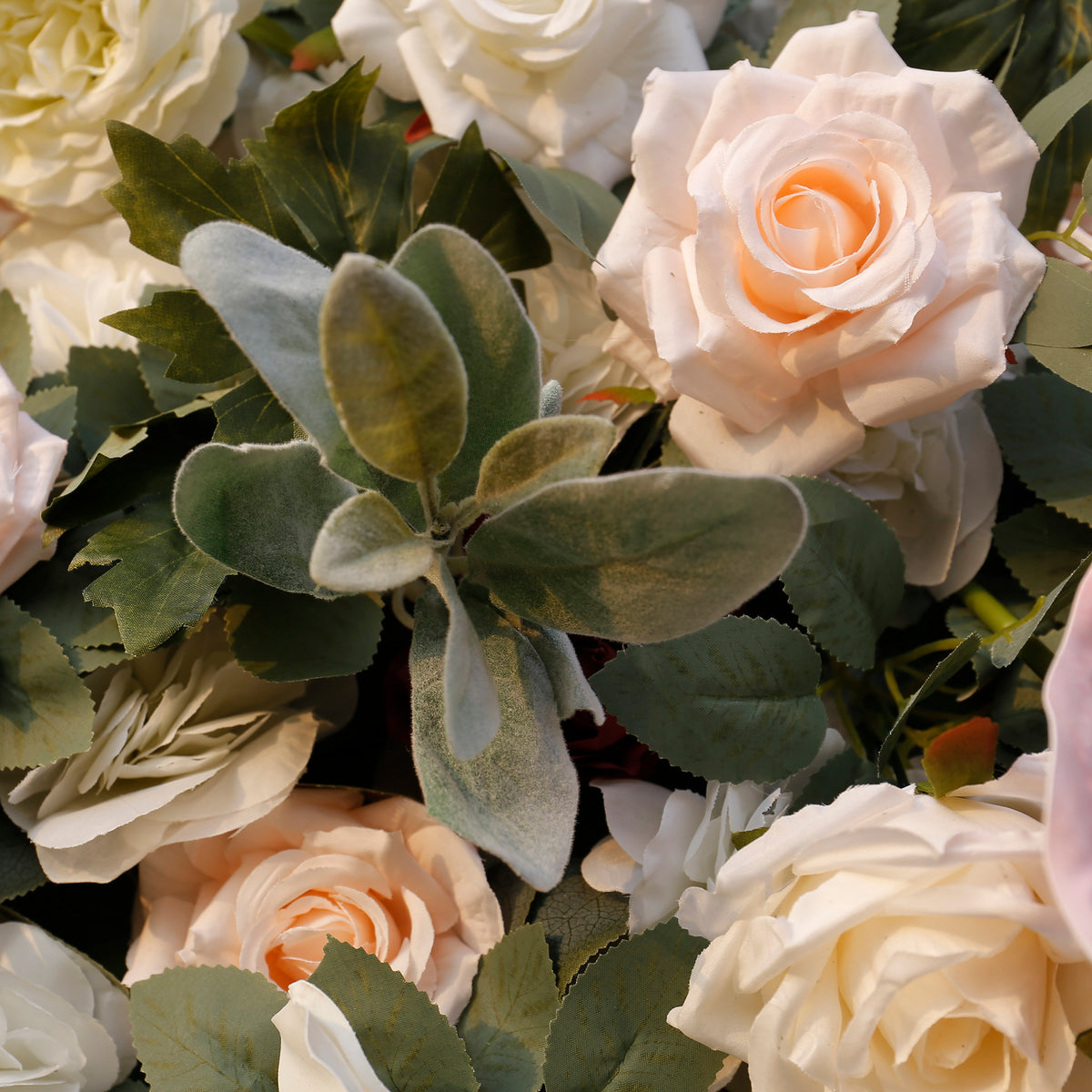 Aliflowers 3D White Rose with Anthurium Wedding Artificial Floral Wall ALFWL093 - Ali Flowers