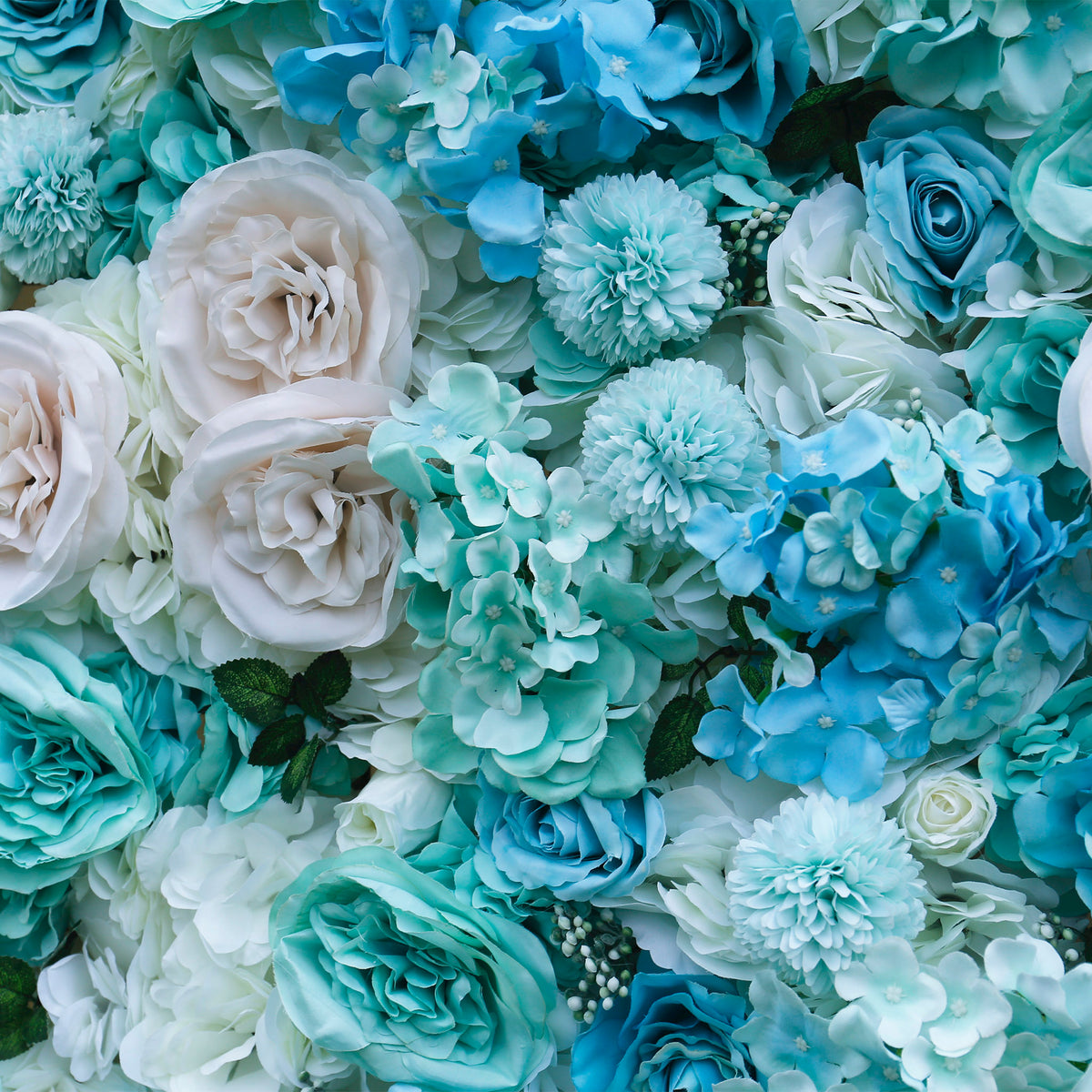 Aliflowers 3D Aqua Hydrangea with Rose for Wedding Reception Event Party ALFWL100