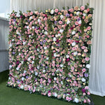 Aliflowers 3D Green Colorful Rose Roller Blind Party Wedding Backdrop Decoration ALFWL193