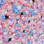 Aliflowers Pink Rose with Blue Hydrangea Flower Arrangement for Wall ALFWL098 - Ali Flowers