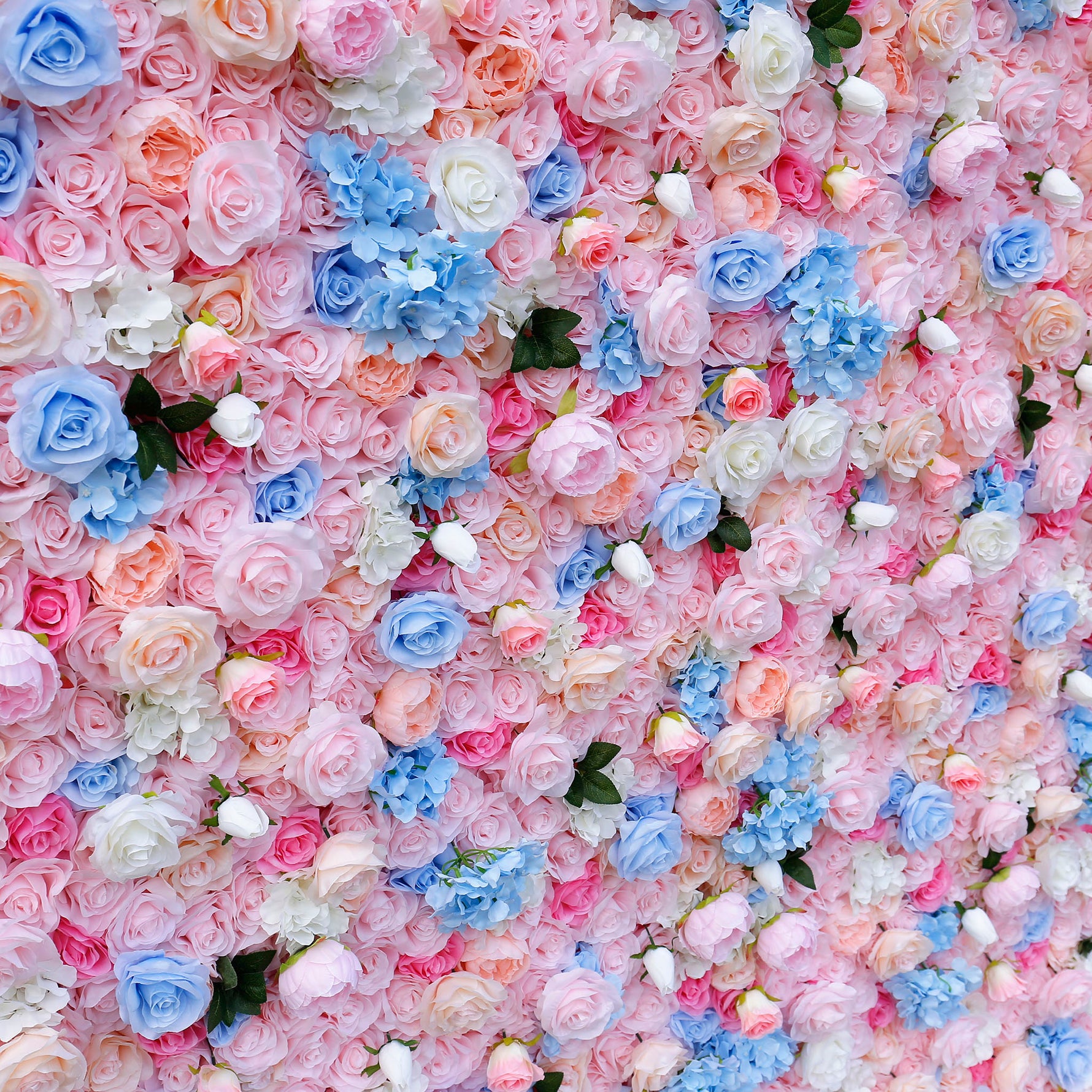 Aliflowers Pink Rose with Blue Hydrangea Flower Arrangement for Wall ALFWL098 - Ali Flowers