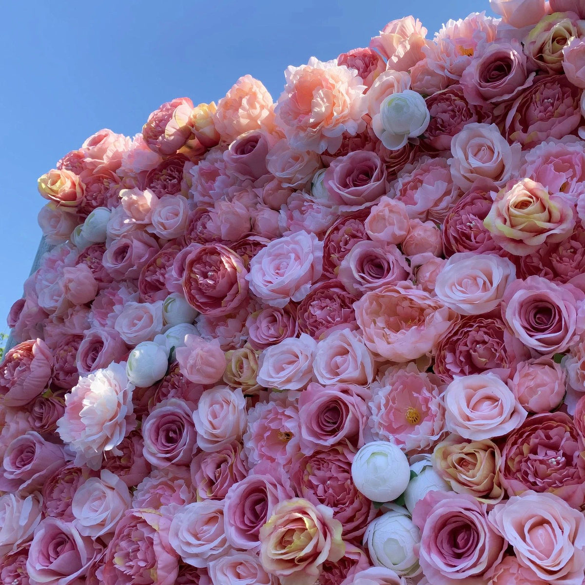 Ali Flowers Fabric Rolling up Curtain Floral Wall Wedding backdrops Cloth Flower Wall ALFWL005 - Ali Flowers