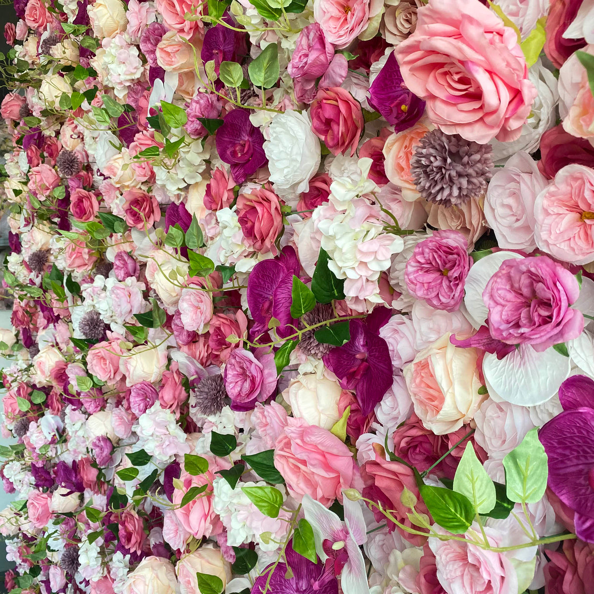 Ali Flowers 3D Colorful Pink Rose Wedding Flower Wall for Event Decoration 