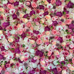 Ali Flowers 3D Colorful Pink Rose Wedding Flower Wall for Event Decoration 