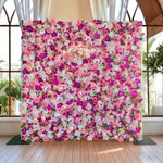 Ali Flowers 3D Colorful Pink Rose Wedding Flower Wall for Event Decoration ALFWL006