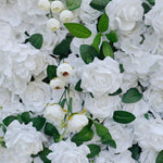 Aliflowers 3D White Rose with Hydrangea Wall Backdrop ALFWL043 - Ali Flowers