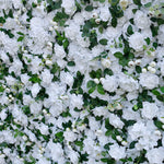 Aliflowers 3D White Rose with Hydrangea Wall Backdrop ALFWL043 - Ali Flowers