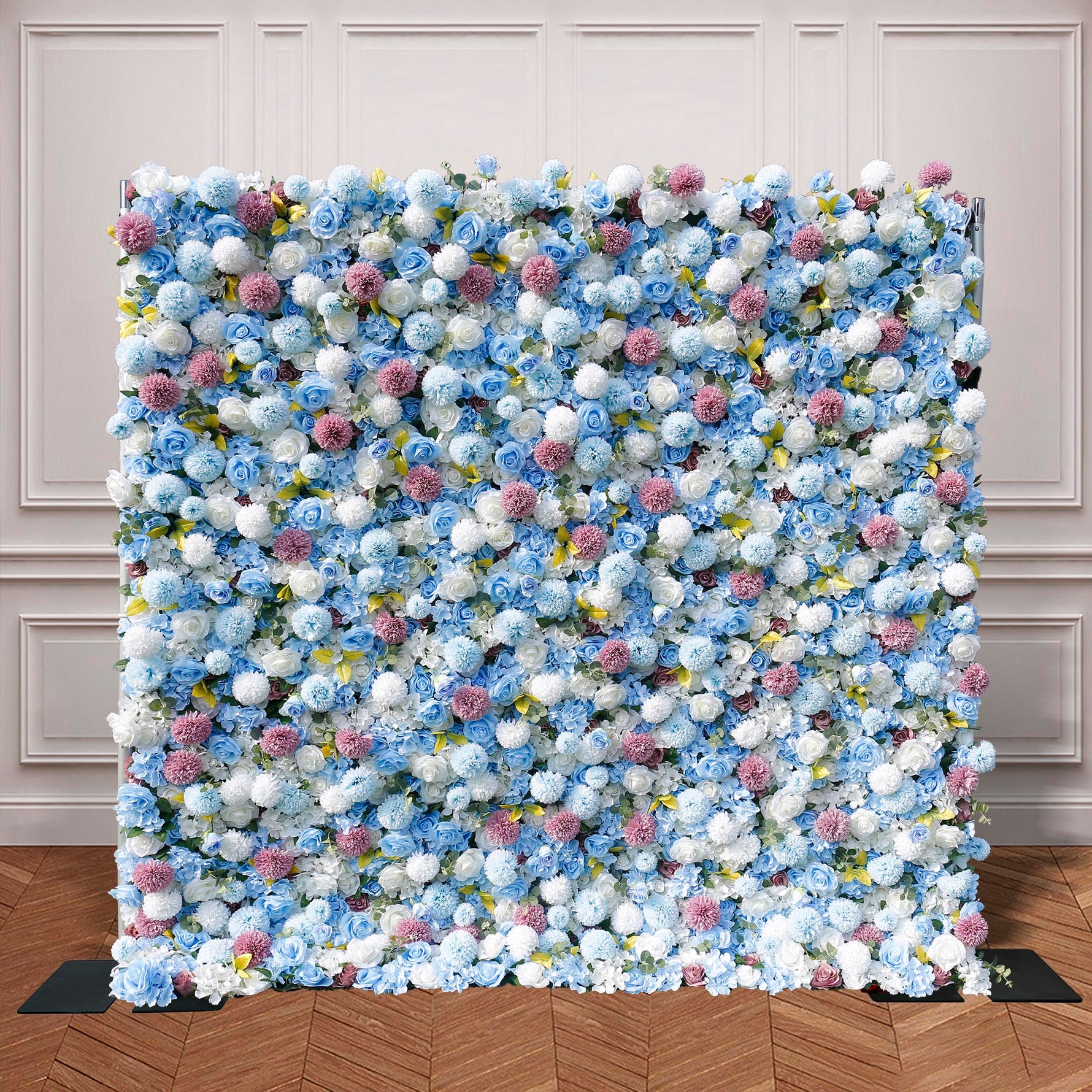 Aliflowers 5D Blue Rose with Dahlia Flower Walls ALFWL040 - Ali Flowers