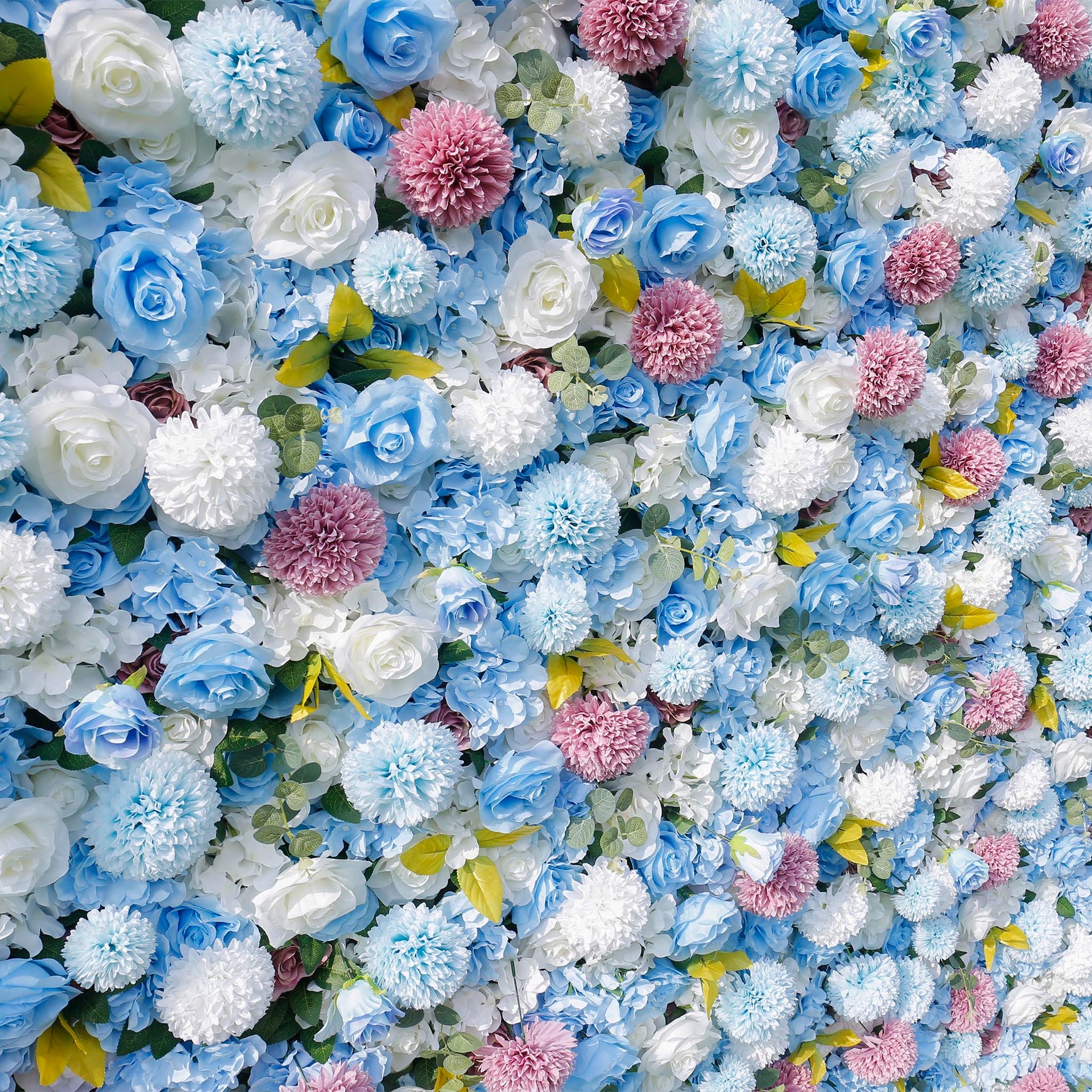 Aliflowers 5D Blue Rose with Dahlia Flower Walls ALFWL040 - Ali Flowers