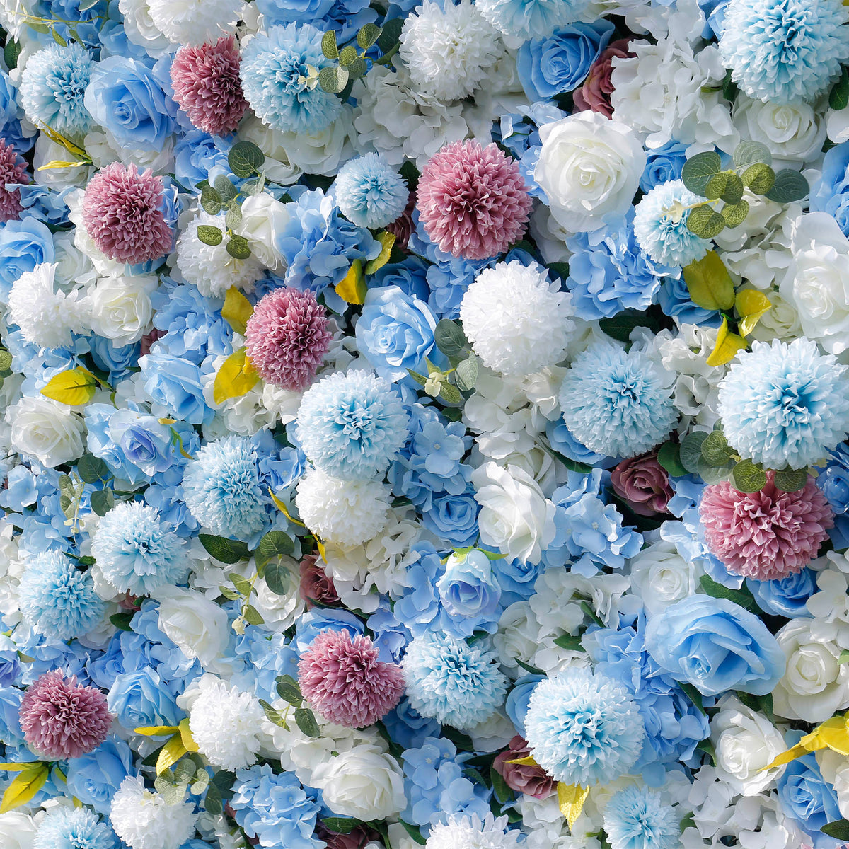 Aliflowers 5D Blue Rose with Dahlia Flower Walls ALFWL040 - Ali Flowers