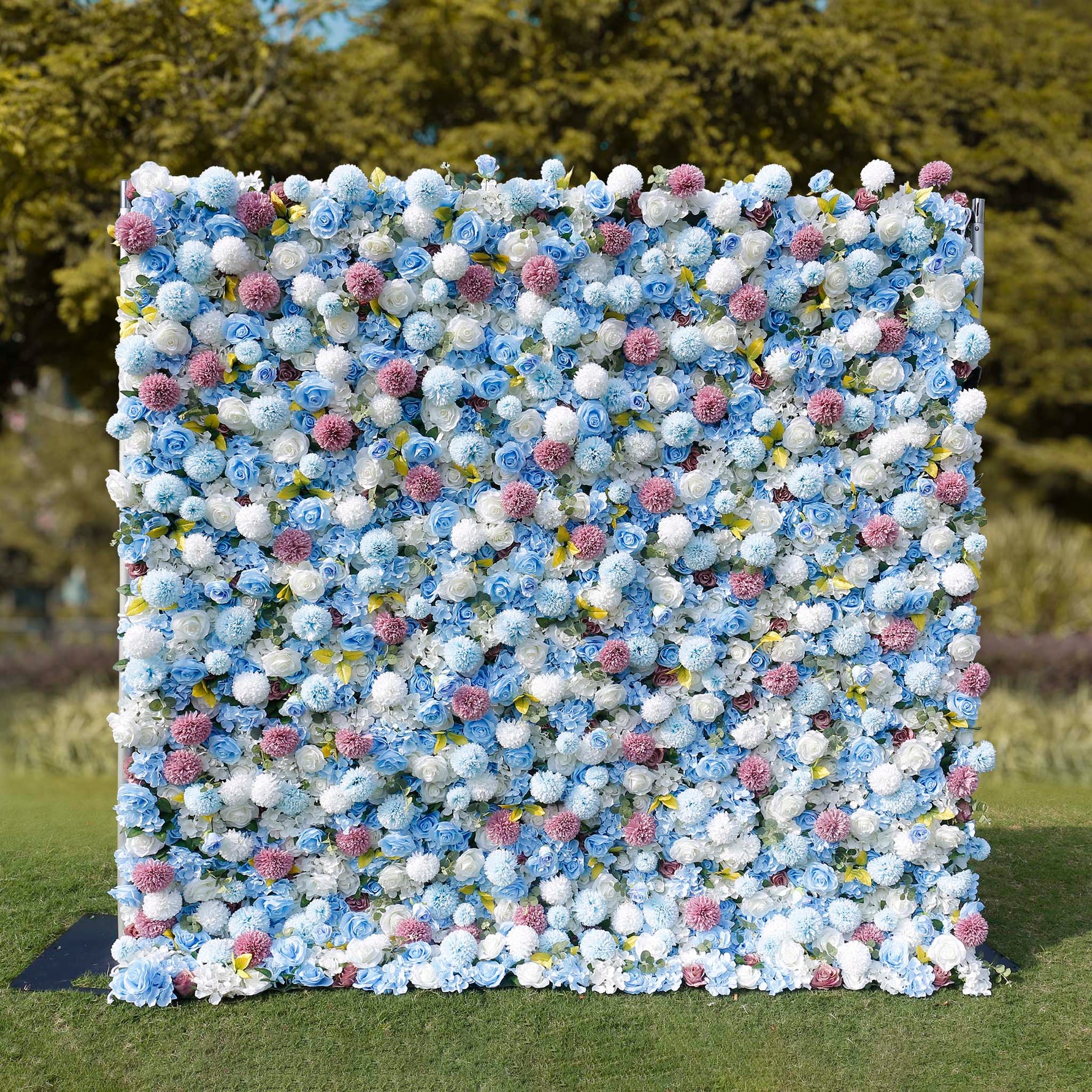 Aliflowers 5D Blue Rose with Dahlia Flower Walls ALFWL040 - Ali Flowers