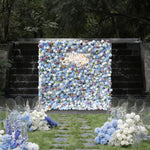 Aliflowers 5D Blue Rose with Dahlia Flower Walls ALFWL040 - Ali Flowers