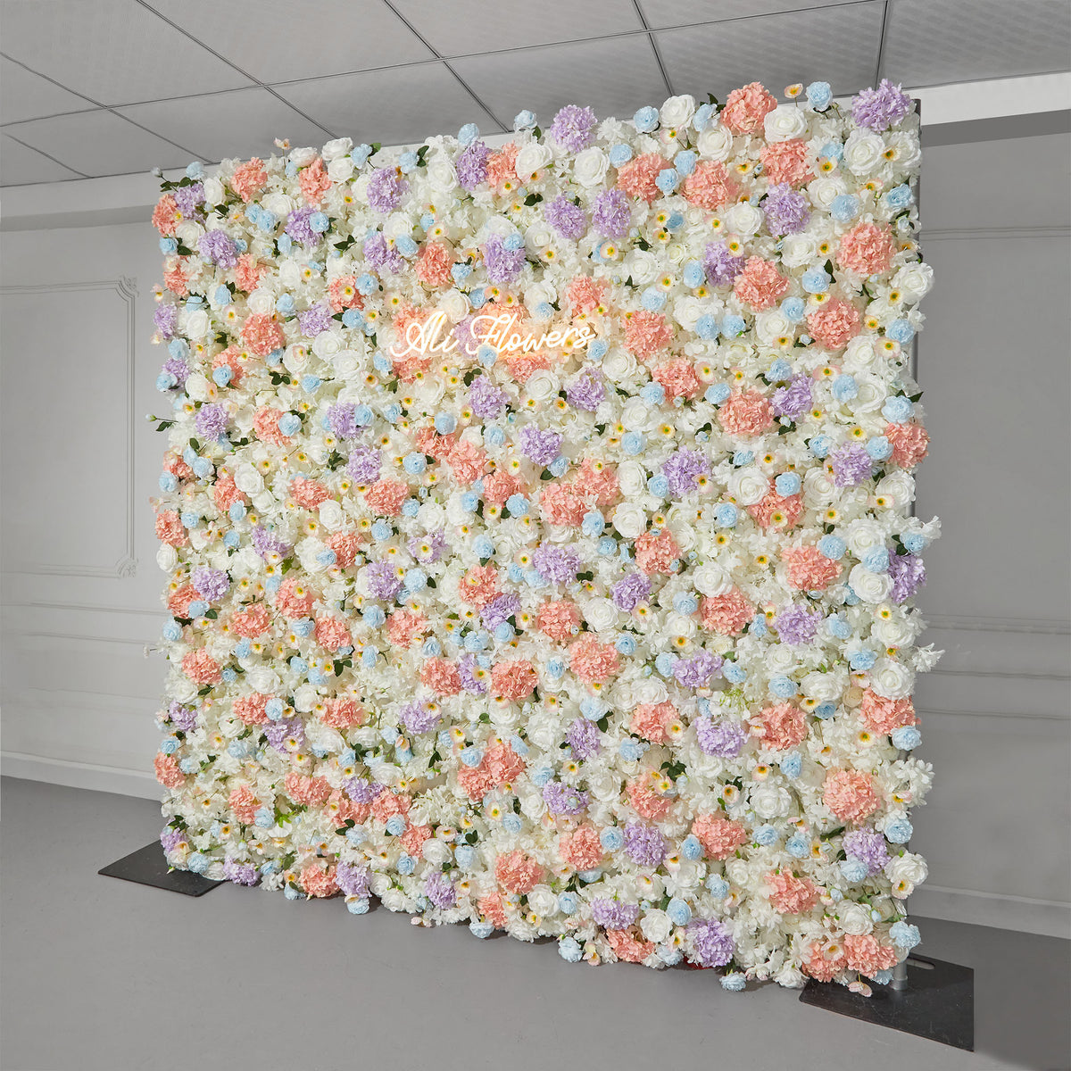 Aliflowers 5D Colorful Flower Wall Backdrop Event Party Wedding Decoration Prop ALFWL149 - Ali Flowers