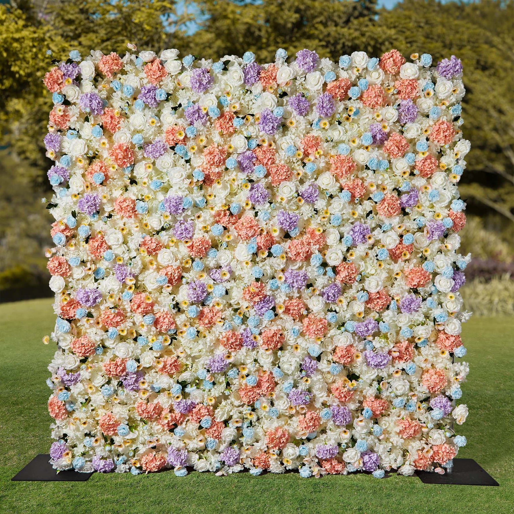 Aliflowers 5D Colorful Flower Wall Backdrop Event Party Wedding Decoration Prop ALFWL149 - Ali Flowers