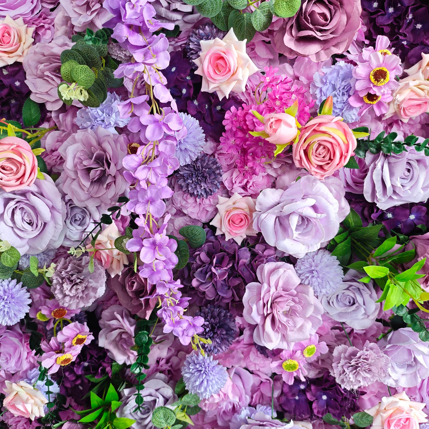 Aliflowers 5D Dark Purple Hydrangea Rose Flower Wall Wedding Backdrop ALFWL082 - Ali Flowers