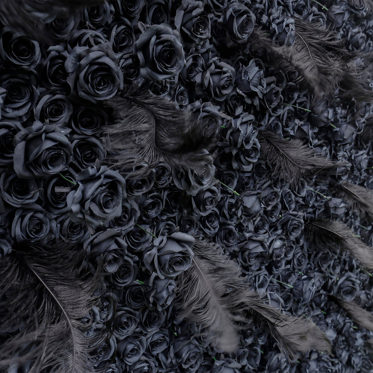 Aliflowers 5D Dark Black Rose Wall Floral Arrangement Artificial Flower Wall ALFWL090 - Ali Flowers