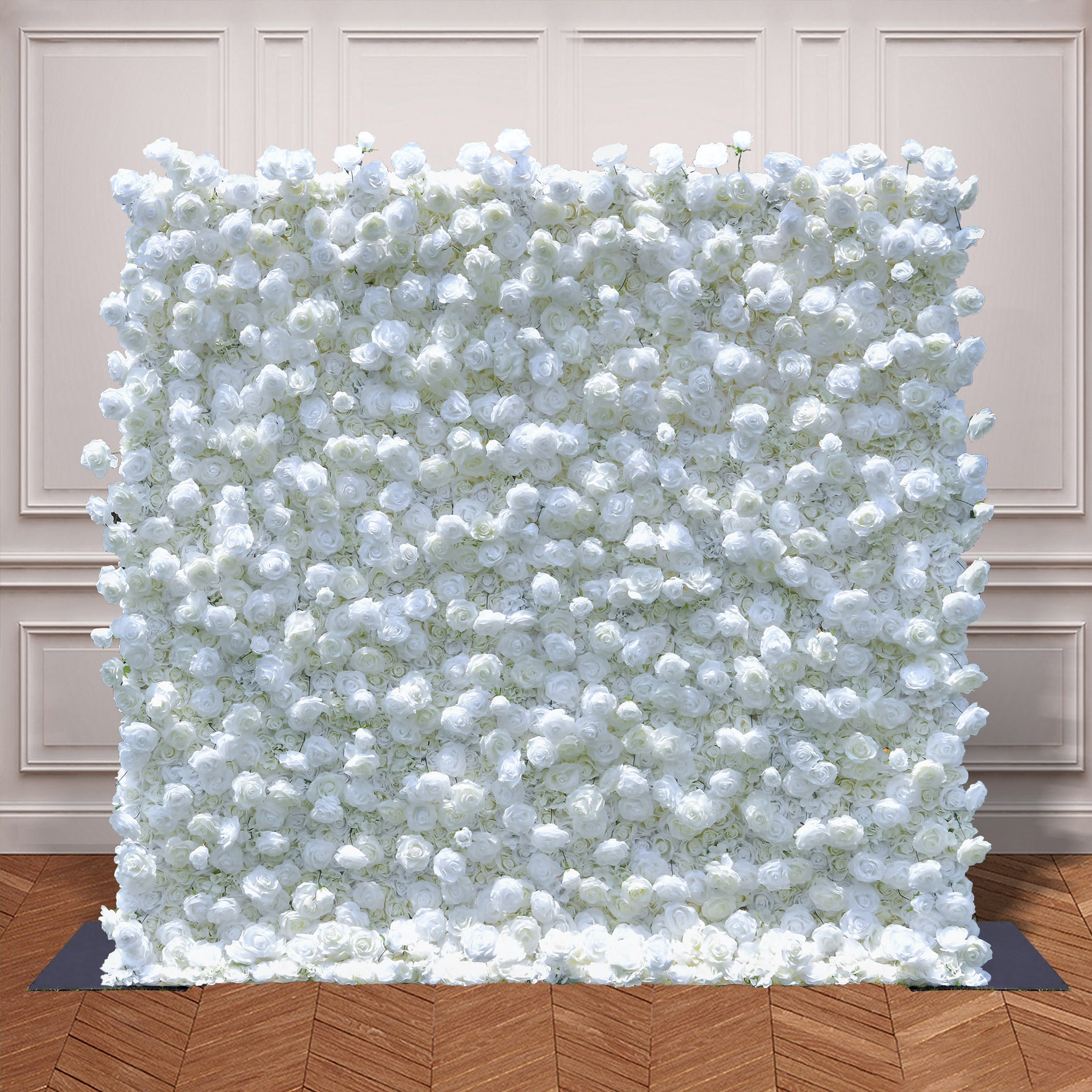 Aliflowers White Rose Hydrangea 5D Rolling Up Curtain Flower Wall Wedding Backdrop ALFWL028 - Ali Flowers