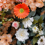 Aliflowers 5D Pastoral Style White Orange Flower Wall Decor ALFWL041 - Ali Flowers