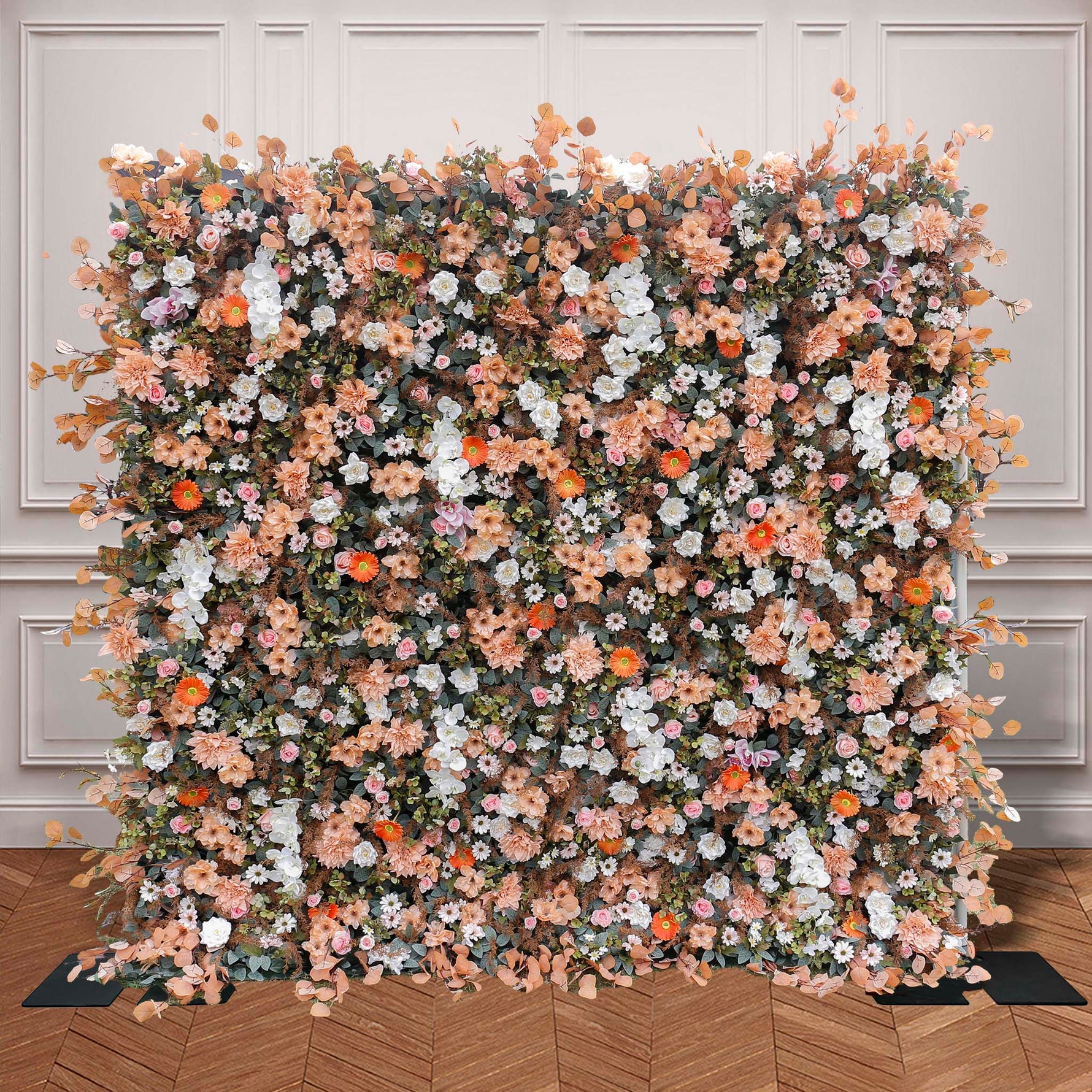 Aliflowers 5D Pastoral Style White Orange Flower Wall Decor ALFWL041 - Ali Flowers
