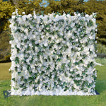 Aliflowers 5D White Rose with Larkspur Flower Wall Backdrop ALFWL039 - Ali Flowers