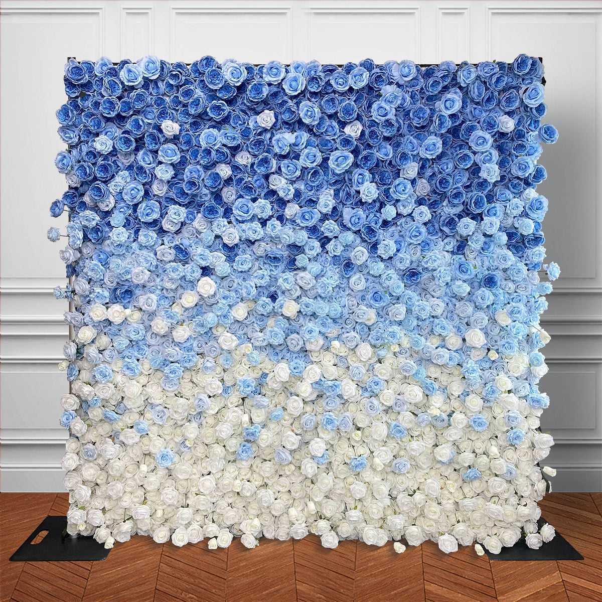 aliflowers-5d-blue-and-white-rose-gradient-flower-wall floral-roller-blinds-wedding-party-decoration