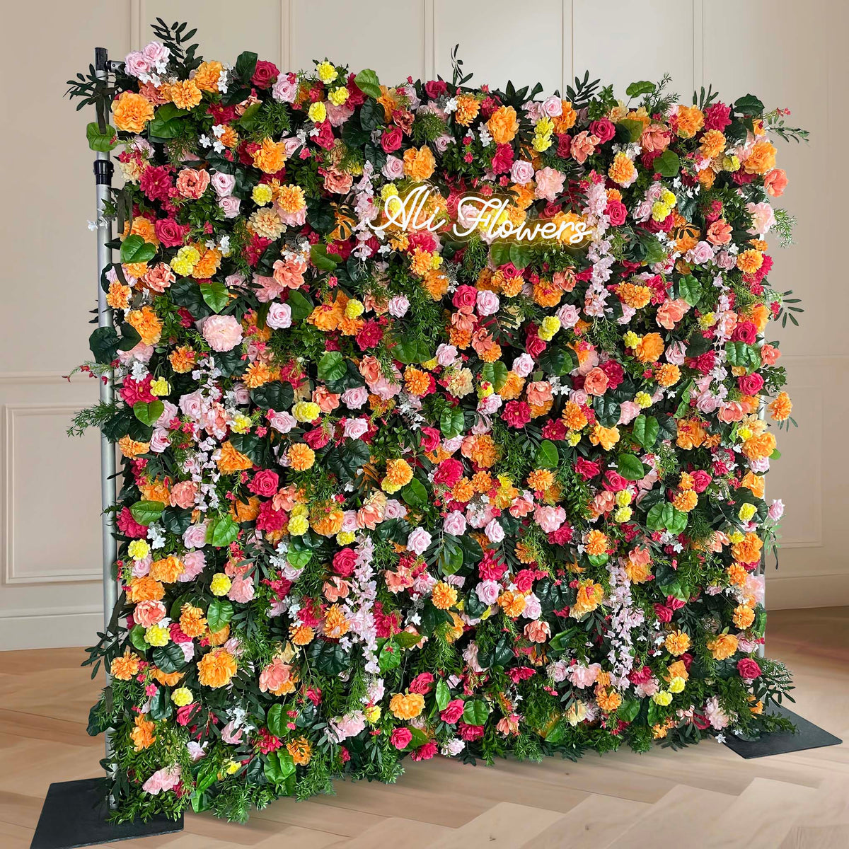 Aliflowers 5D Colorful Floral Fabric Flower Wall Event Party Backdrop Decoration