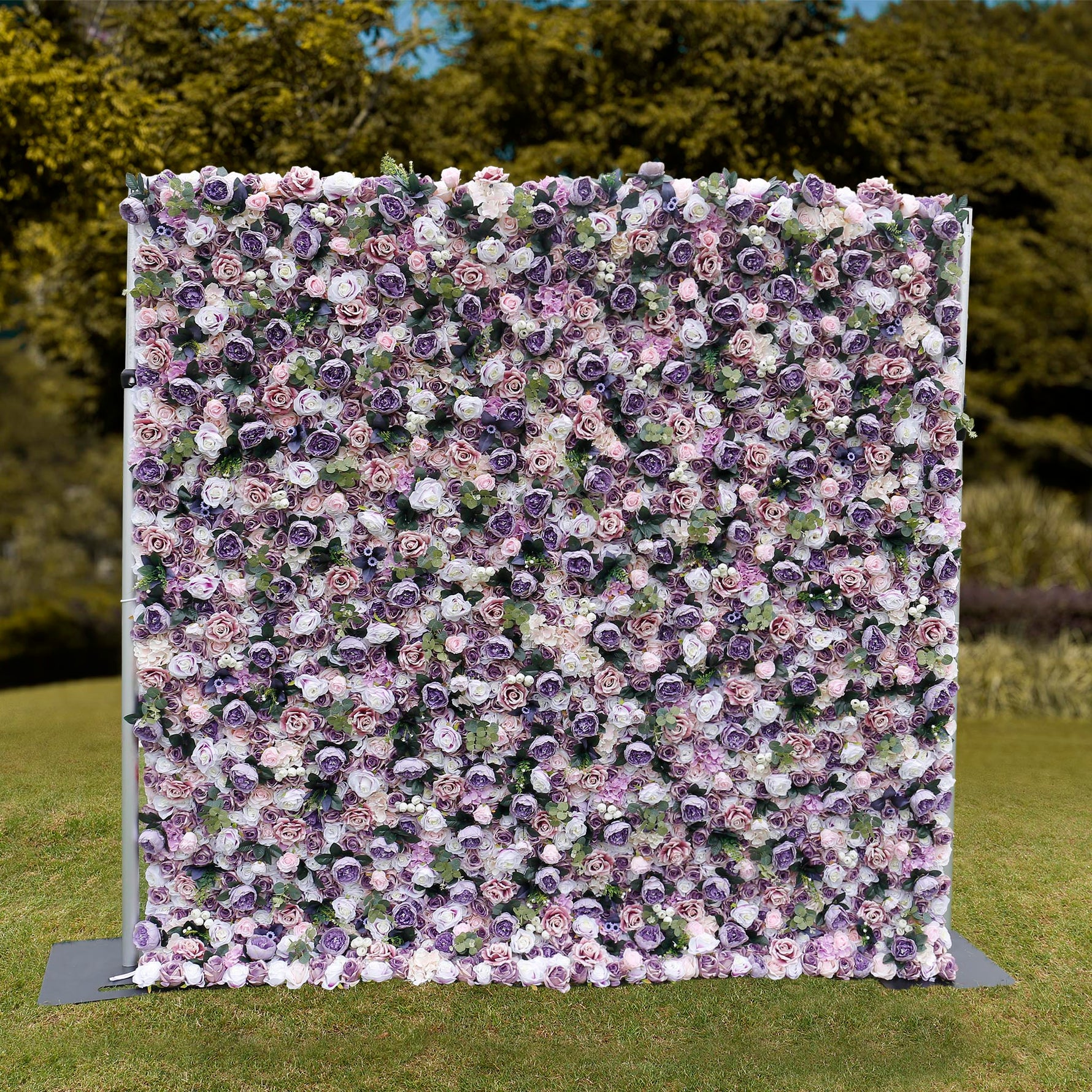 Aliflowers 5D Dirty Purple Peony with Rose Floral Wall Backdrop ALFWL101 - Ali Flowers