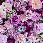 Aliflowers 5D Light Purple Fabric Flower Wall Wedding Backdrop Party Decoration ALFWL169