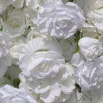 Aliflowers 5D White Rose & Hydrangea Rolling Curtain Flower Wall Backdrop ALFWL130 - Ali Flowers